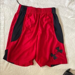Under Armour Athletic Shorts Red and Black with Elastic Waistband